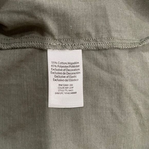 Time and Tru Women's Embroidered Sleeve Peasant Top - Picture 5 of 7